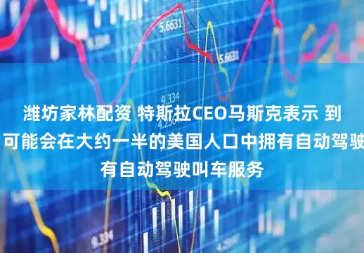 潍坊家林配资 特斯拉CEO马斯克表示 到今年年底 可能会在大约一半的美国人口中拥有自动驾驶叫车服务